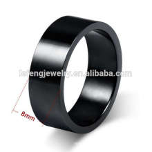 Espaços em branco do anel dos homens do aço inoxidável de alta qualidade, jóia preta do anel